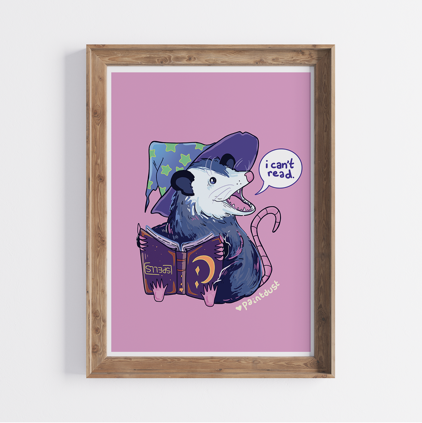 Illiterate Trash Wizard 5x7 Art Print