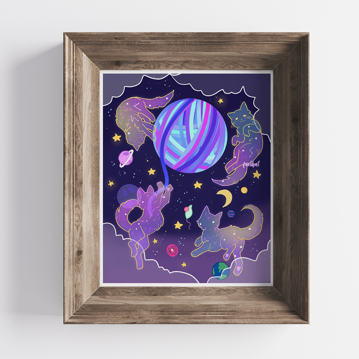 Kitten Galaxy 8x10 Art Print