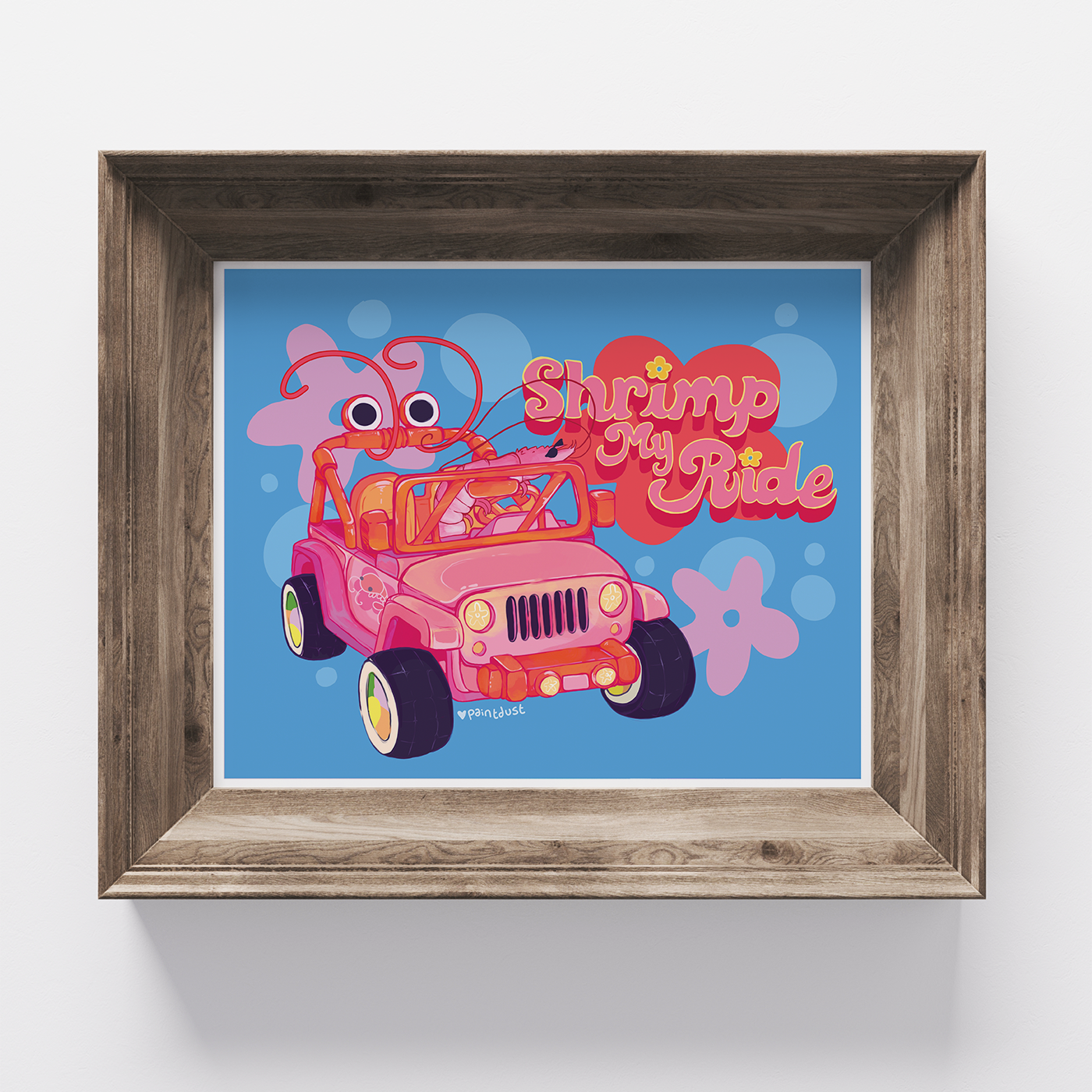 Shrimp My Ride 8x10 Art Print