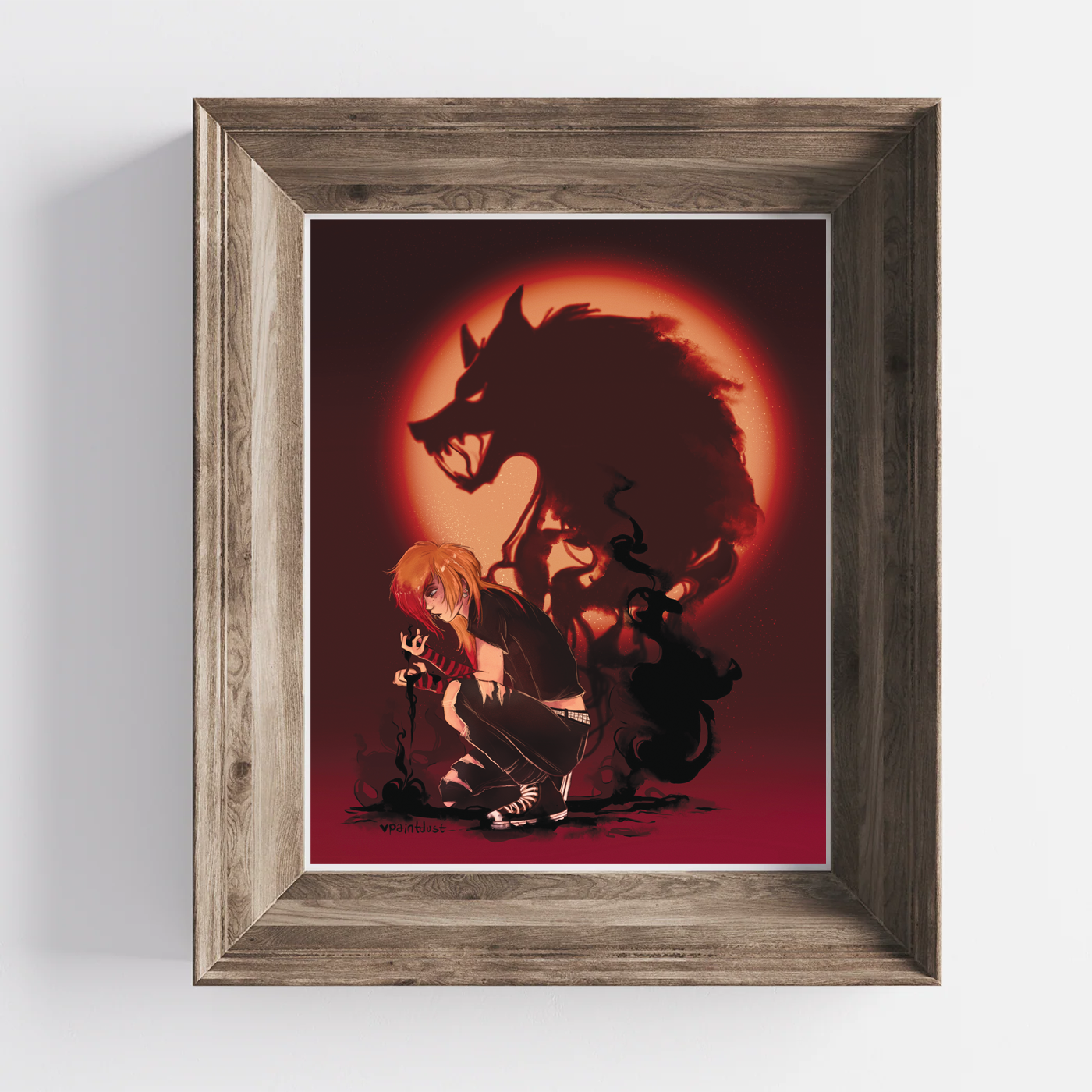 Shadow Wolf 8x10 Art Print