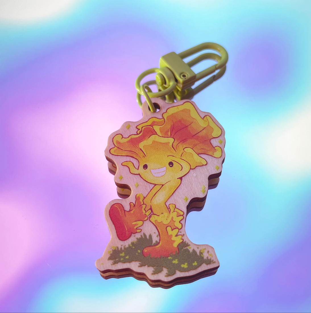 Chuck the Mushie - Wood Charm