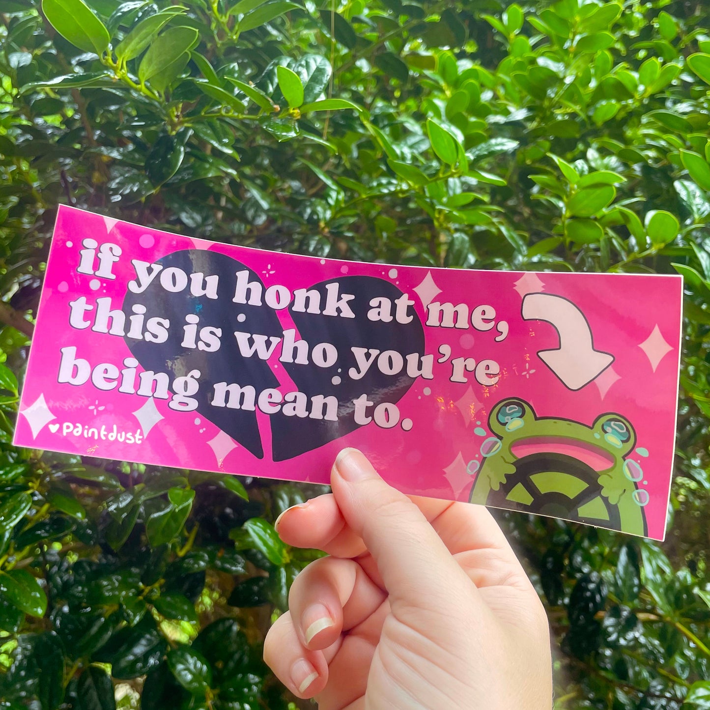Crying Frog Bumper Sticker