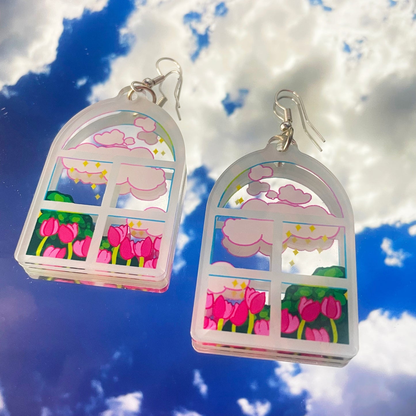 Spring Flower Window Earrings