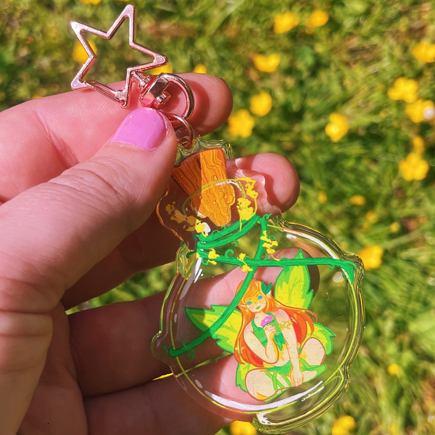 Bottled Earth Fae Charm