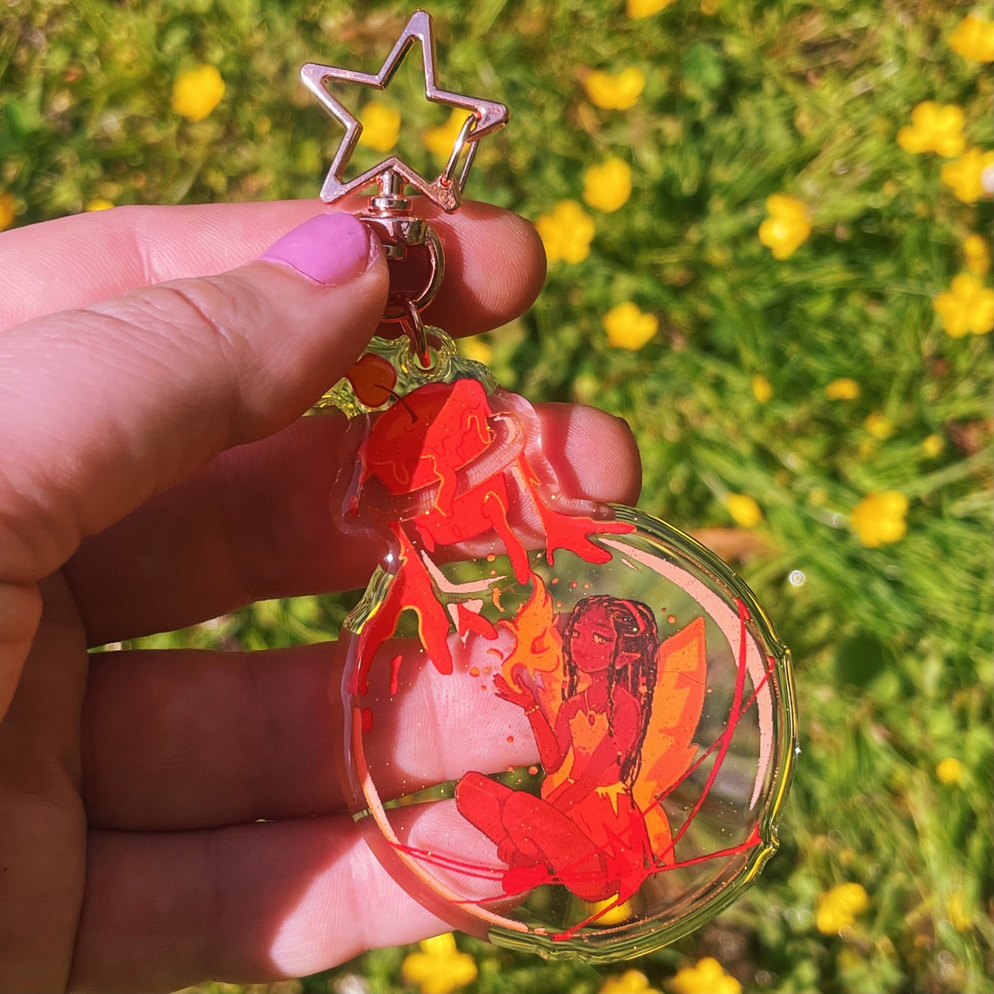 Bottled Fire Fae Charm