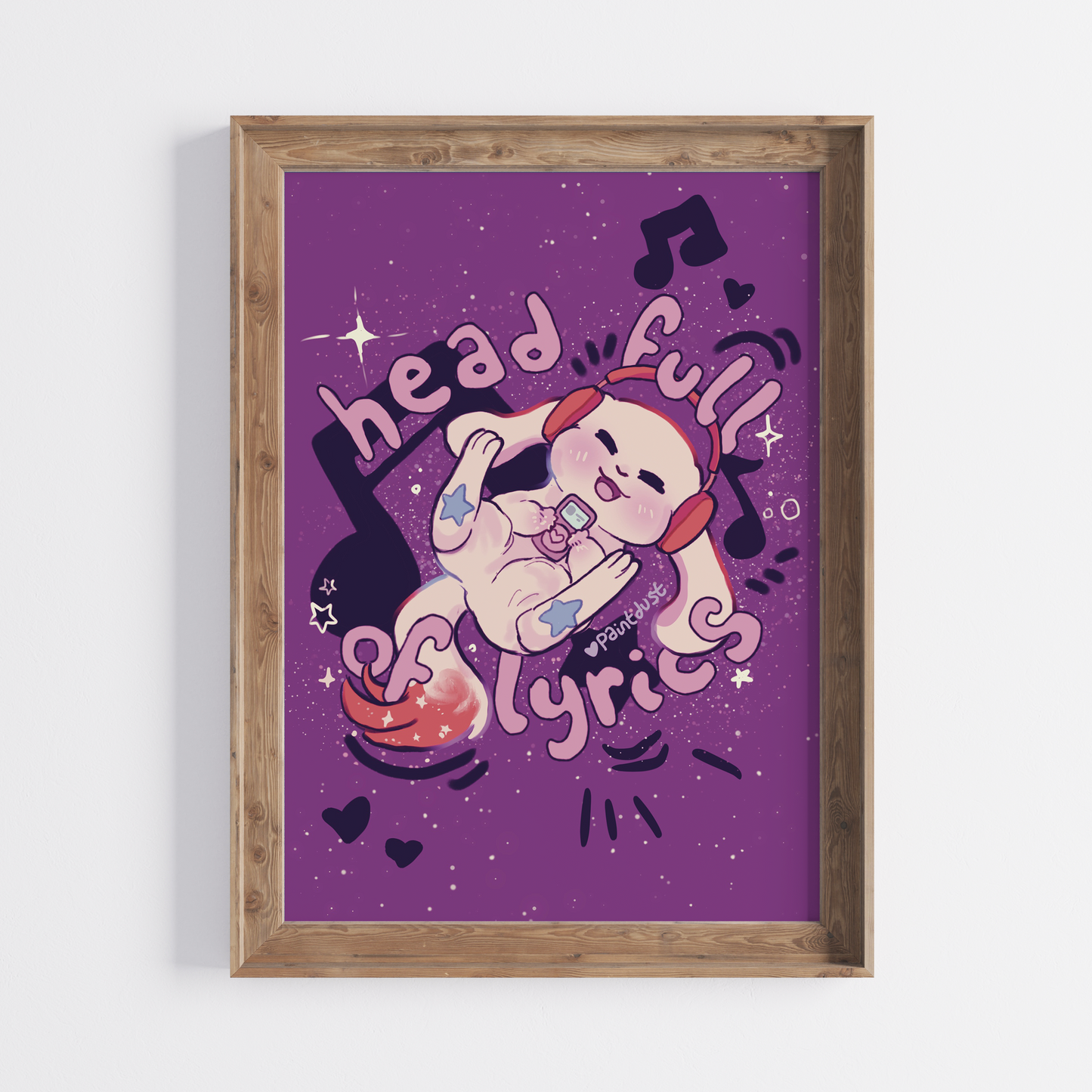 Head Full of Lyrics 5x7 Art Print