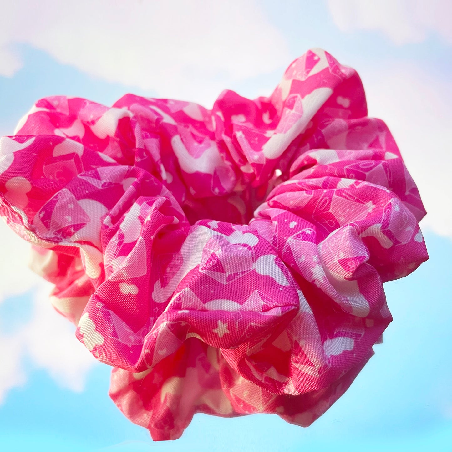 Scrunchie - Pink Gaming Dice