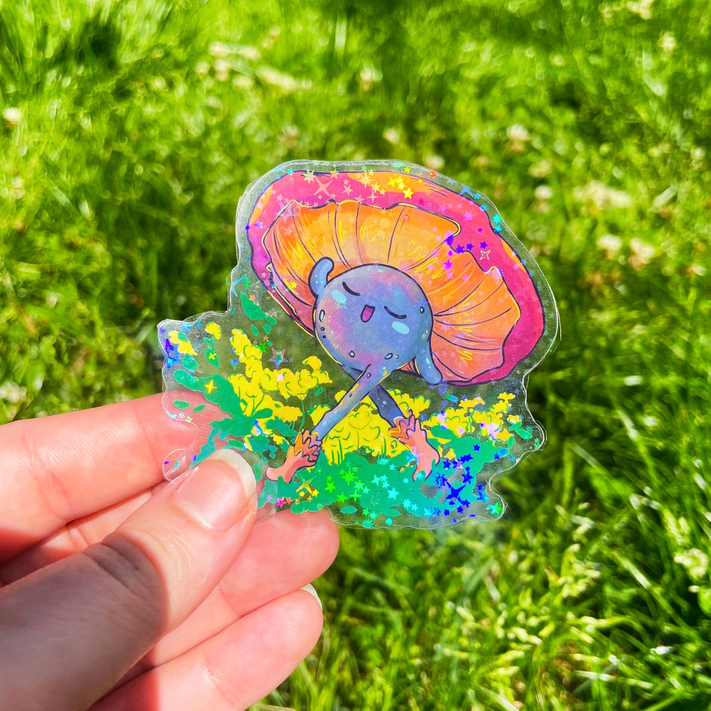 Beatrice Clear Sparkly Sticker