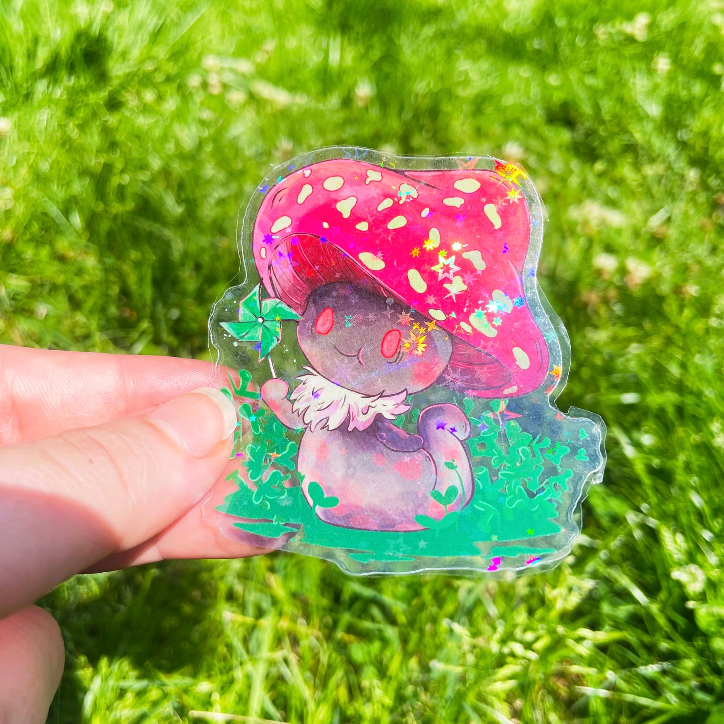 Mildred Clear Sparkly Sticker