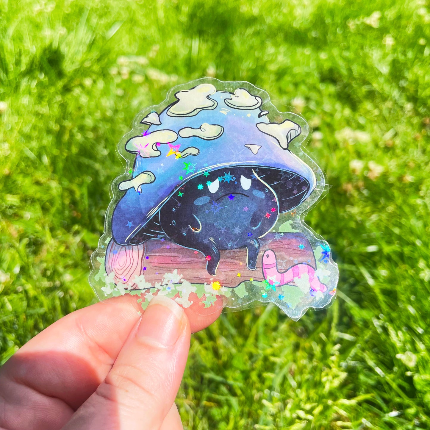 Glum Clear Sparkly Sticker