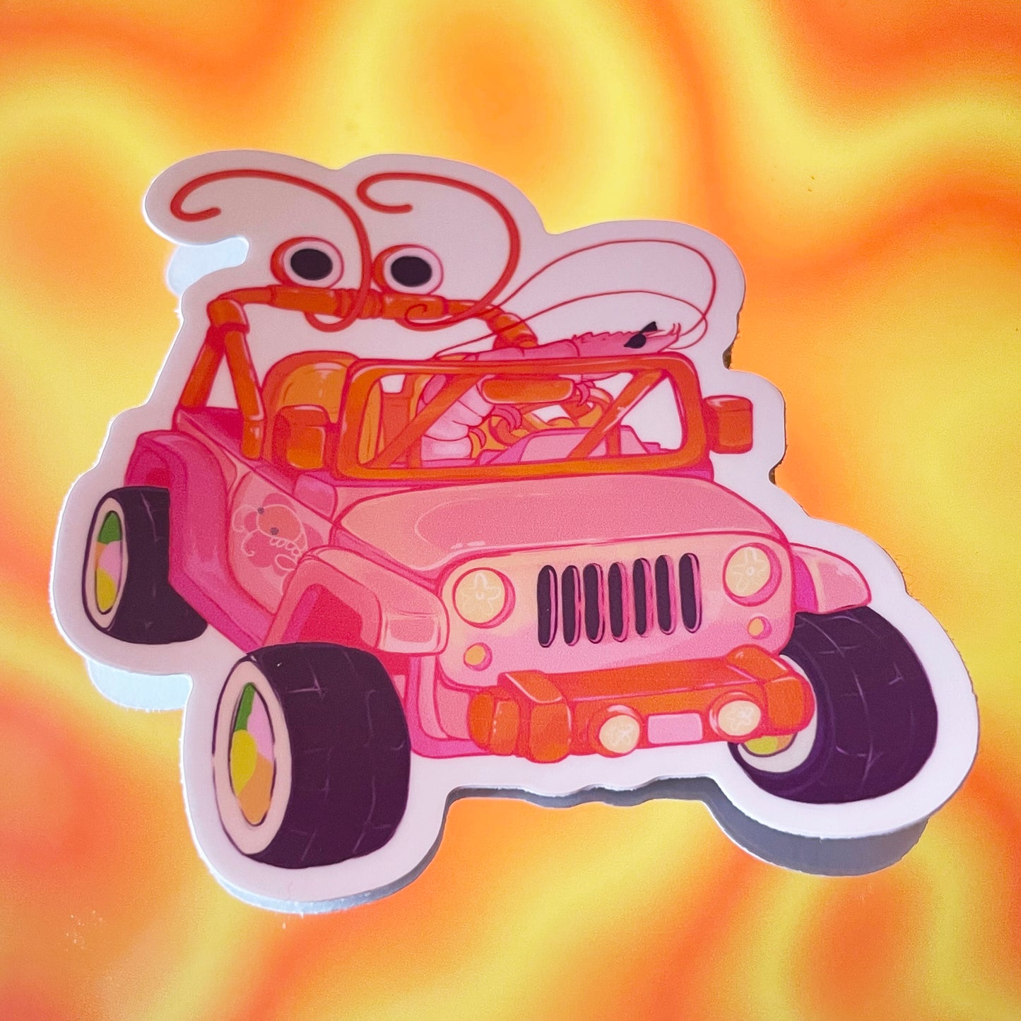 Shrimp Jeep Sticker