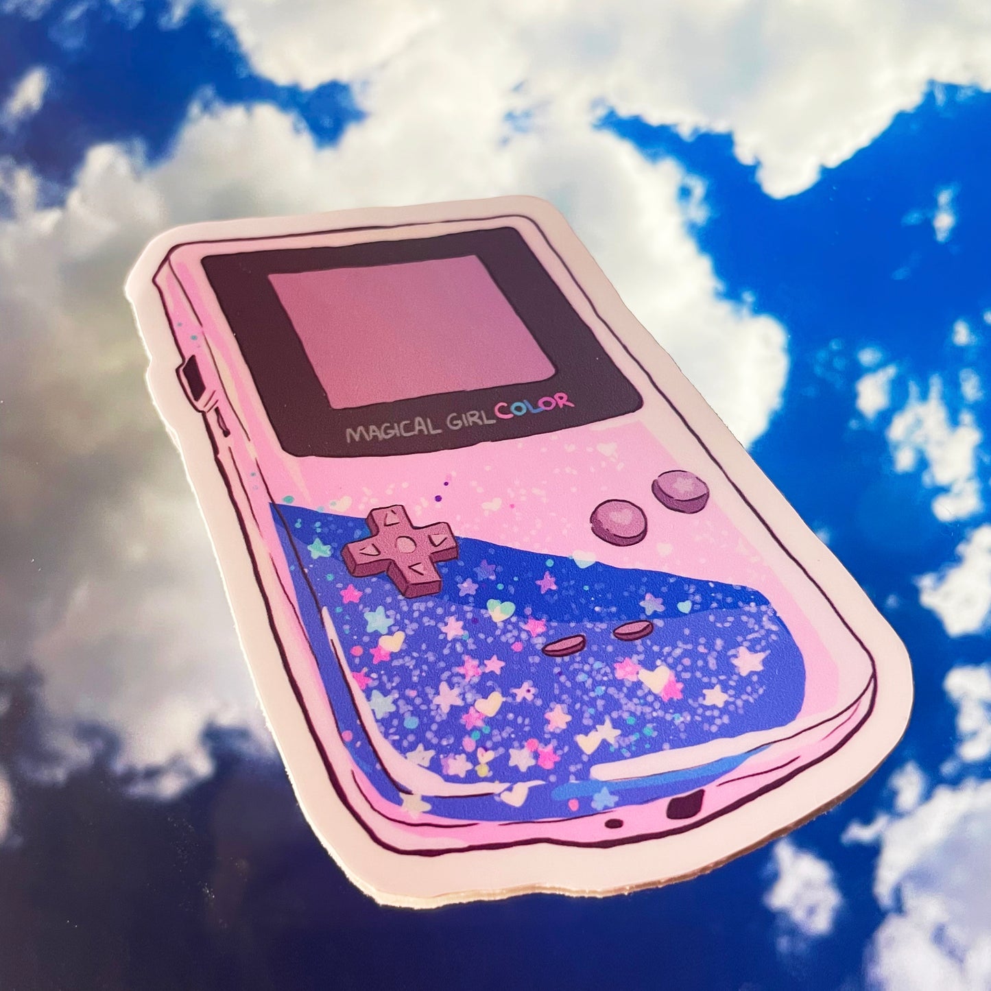 90s Nostalgia Glitter Gameboy Sticker