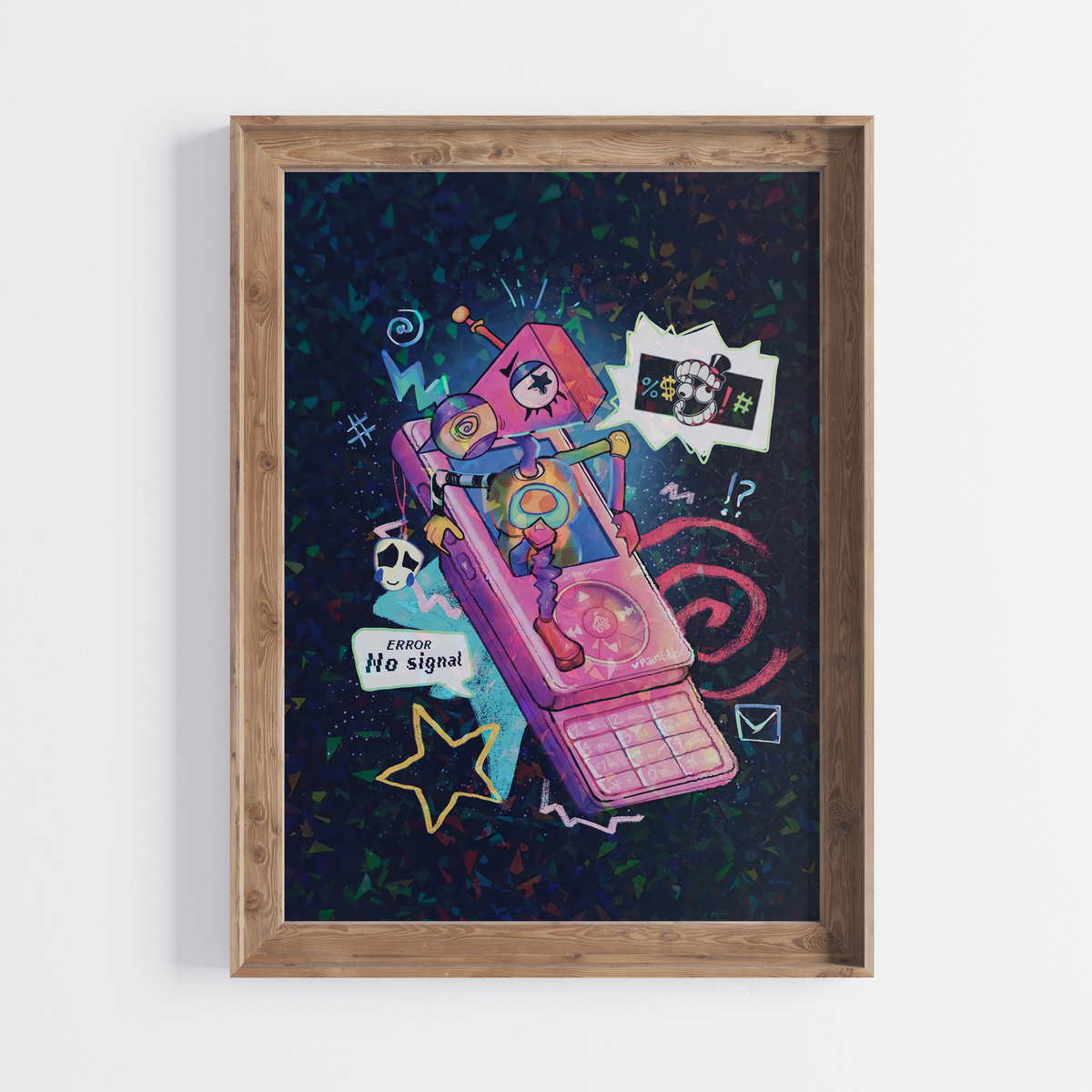 Trapped Zooble 5x7 Sparkly Art Print
