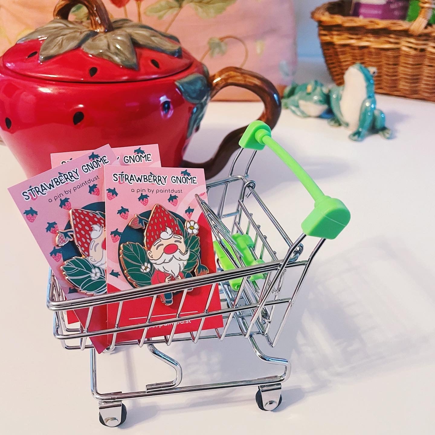 Strawberry Gnome Hard Enamel Pin