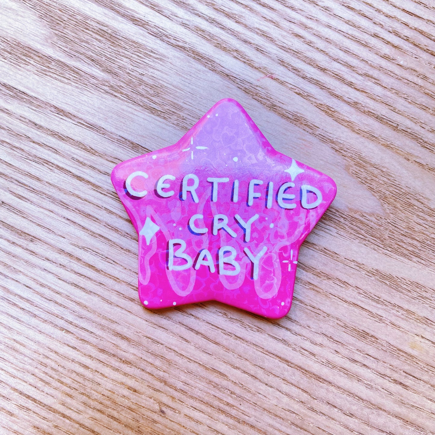 Certified Cry Baby Star Button