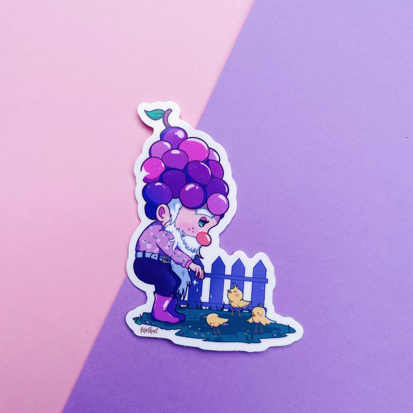 Grape Gnome Sticker