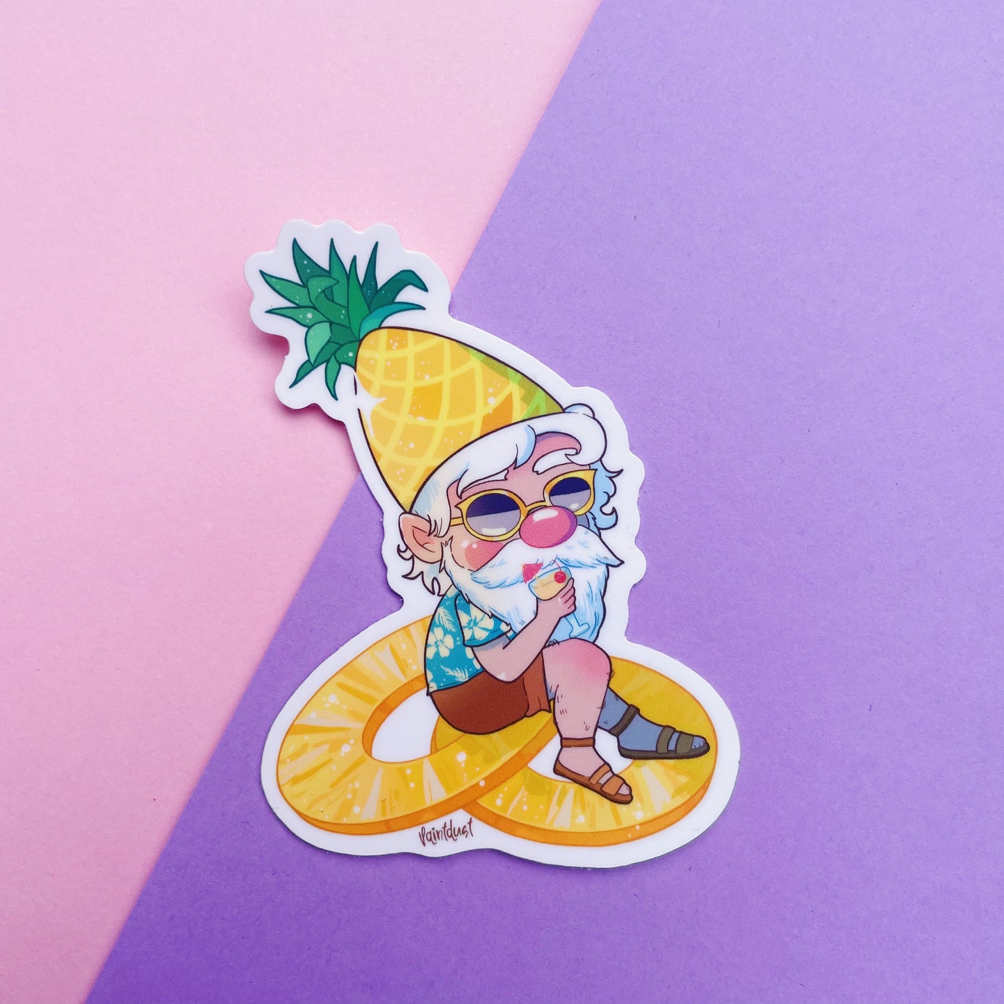 Pineapple Gnome Sticker