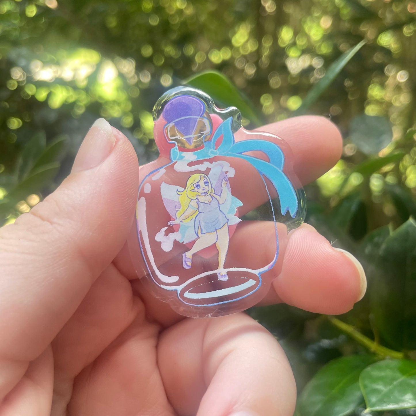 Air Faerie Bottle Acrylic Pin