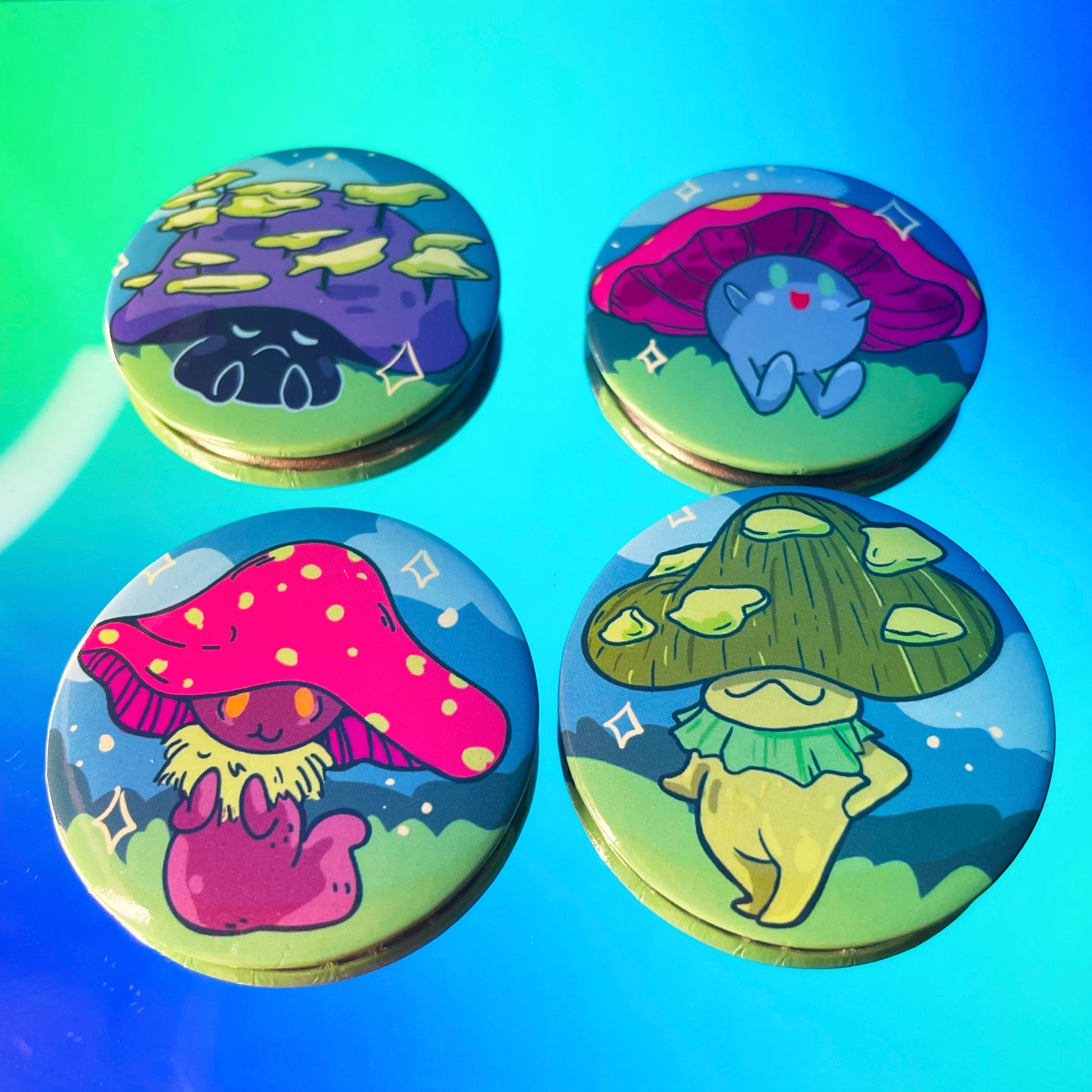 Mush Friends Pinback Button Set