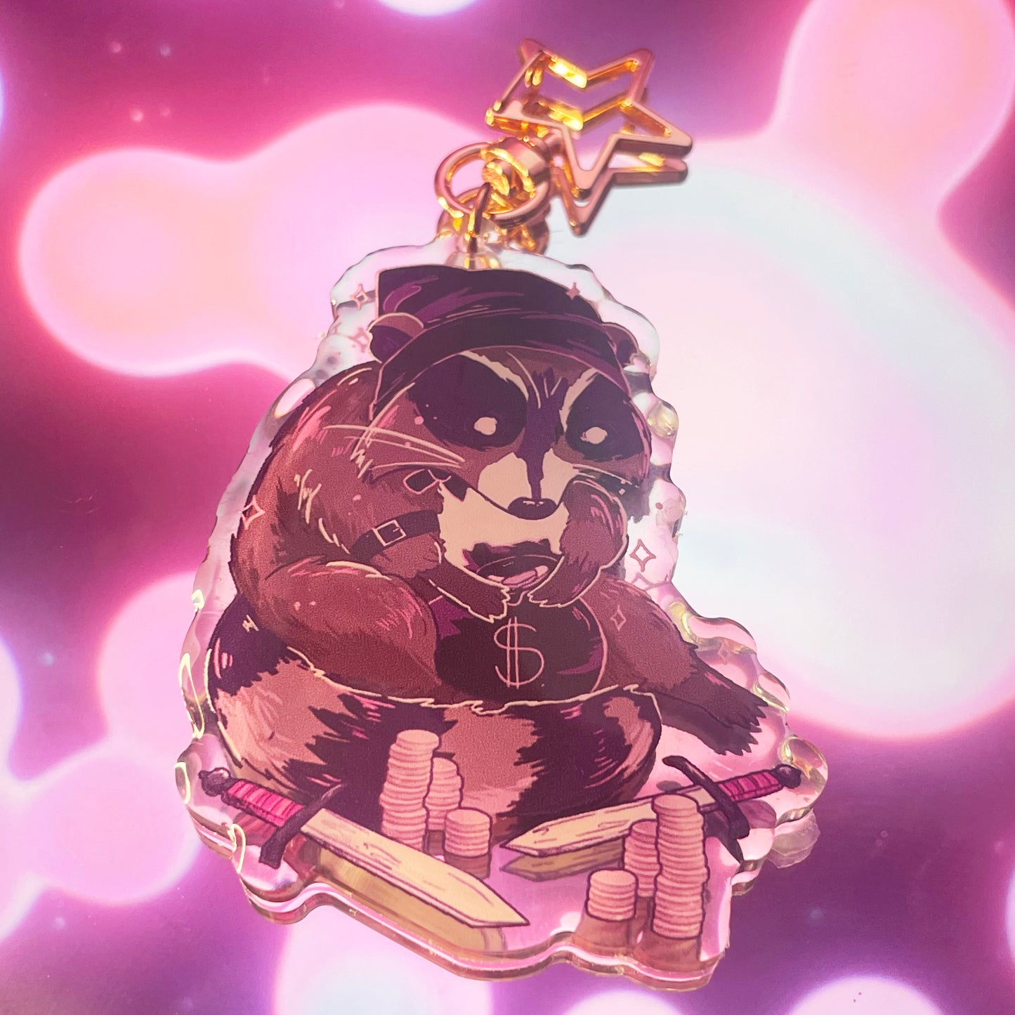 Dumpster Rogue Raccoon Charm