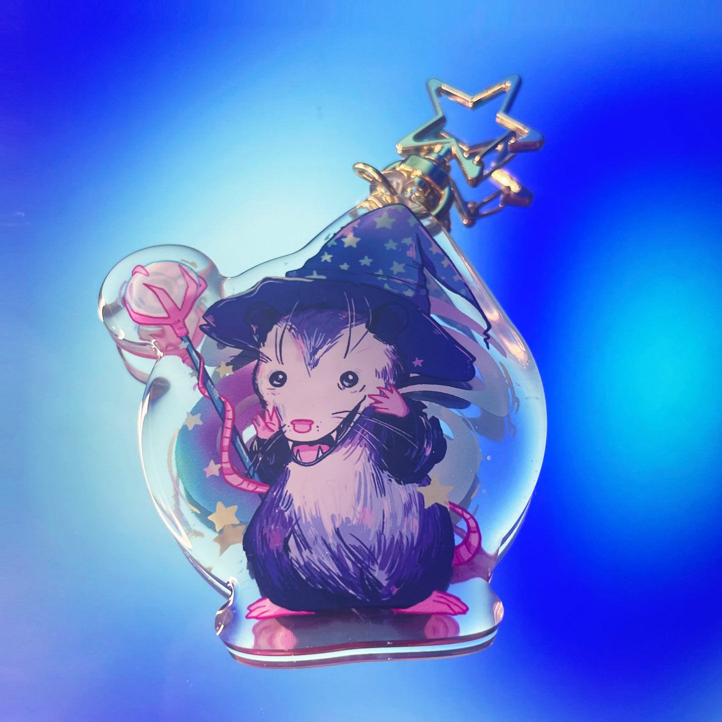 Trash Wizard Opossum Charm