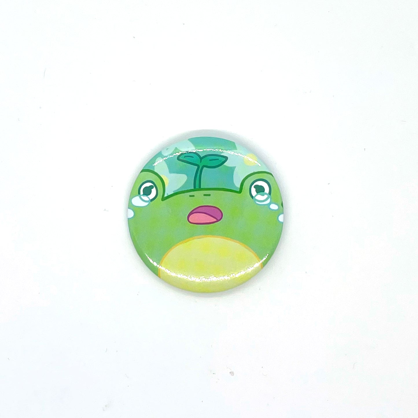 Crying Froggy Pinback Button