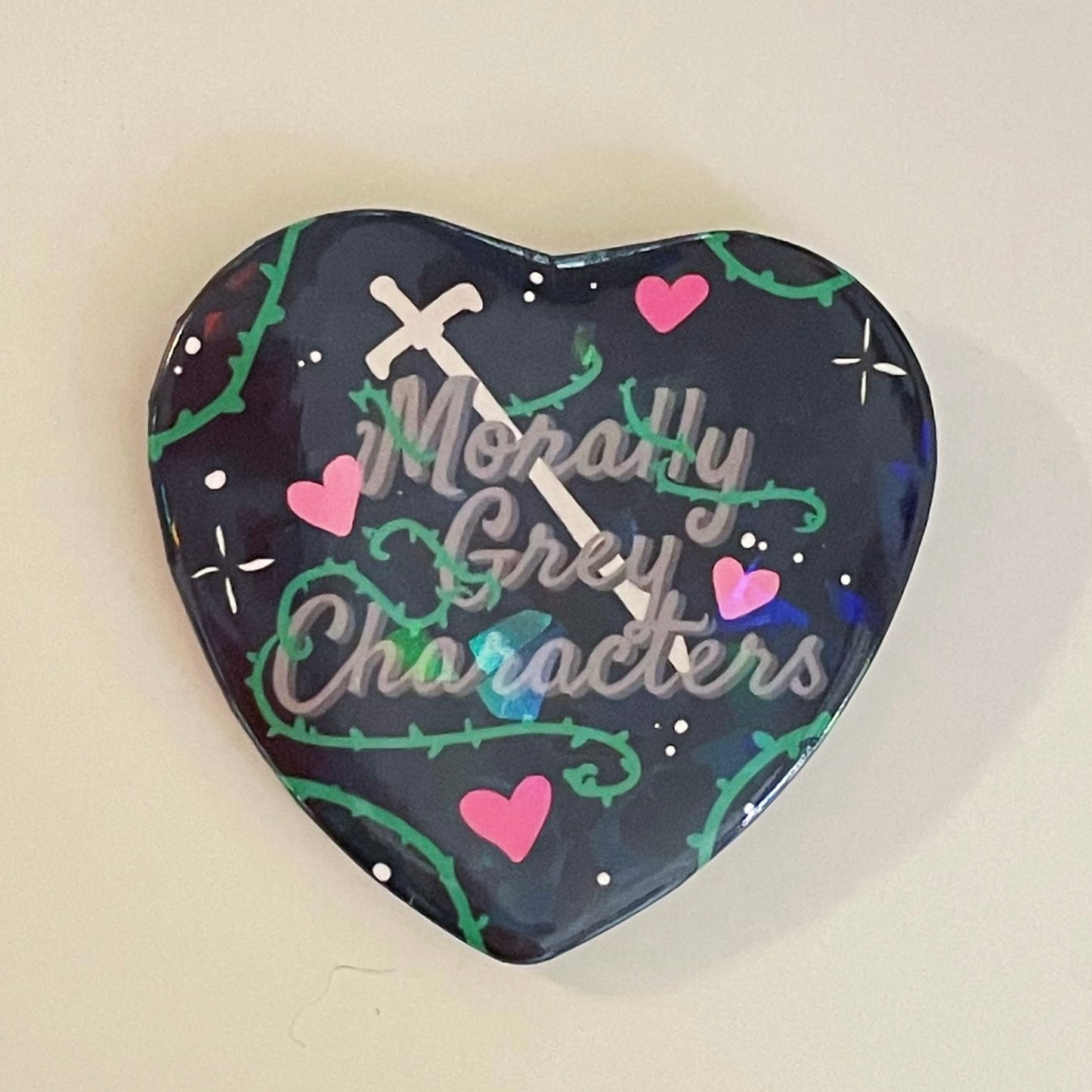 Morally Grey Characters Heart Button