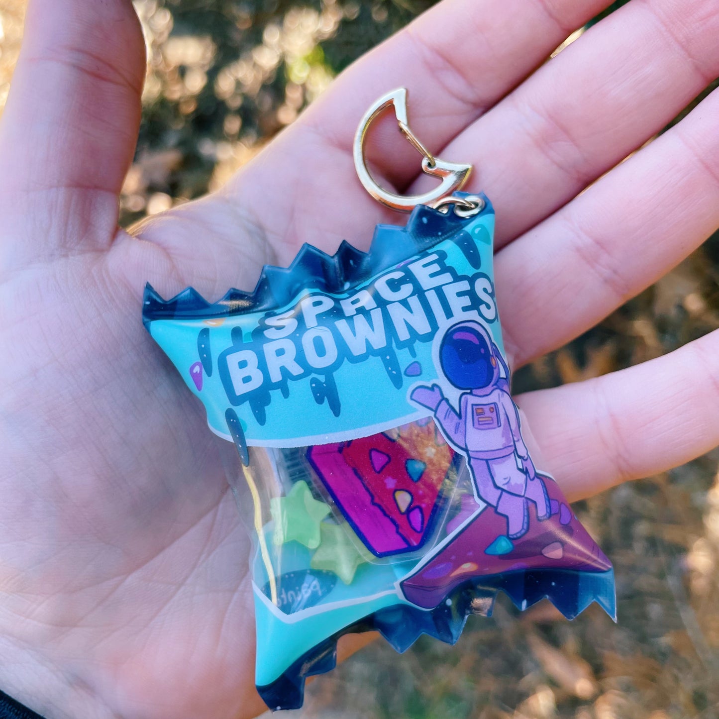 Space Brownies Shaker Bag Charm