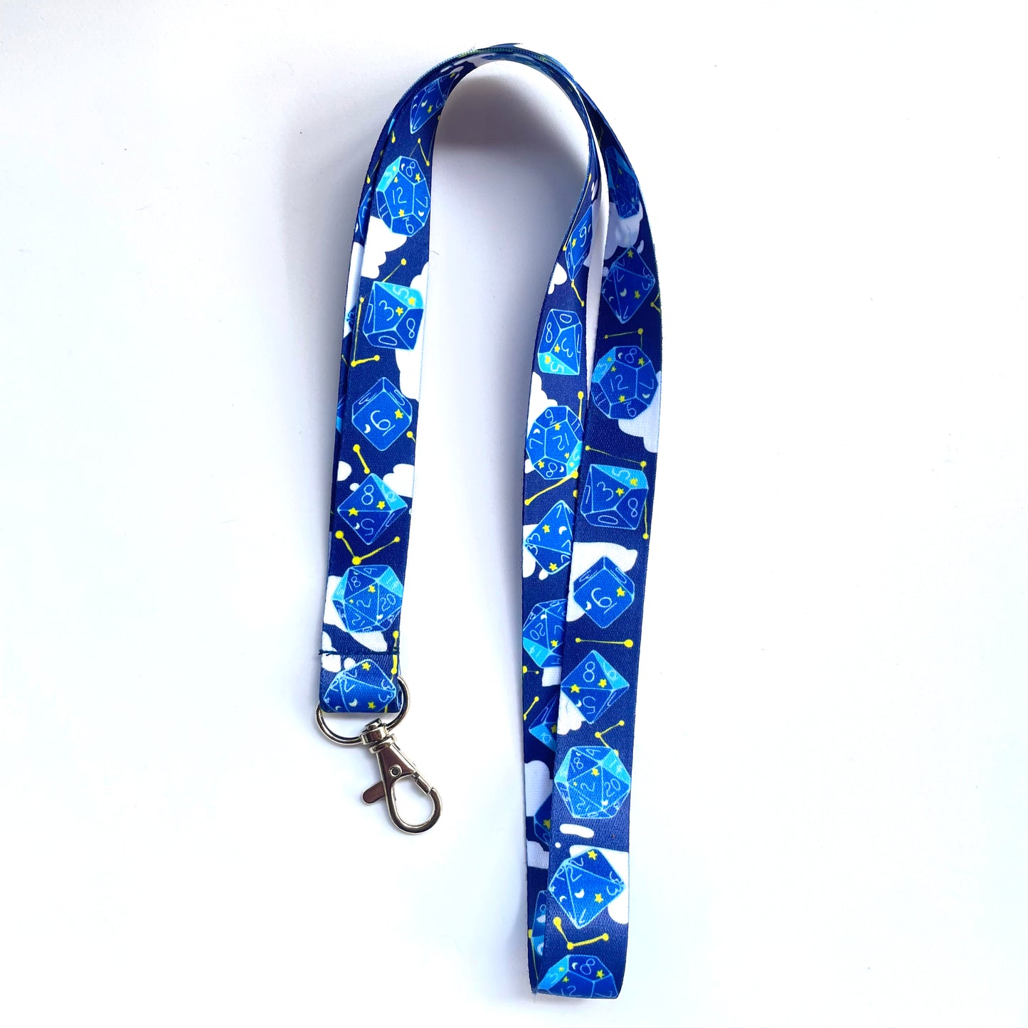 Blue Game Dice Lanyard