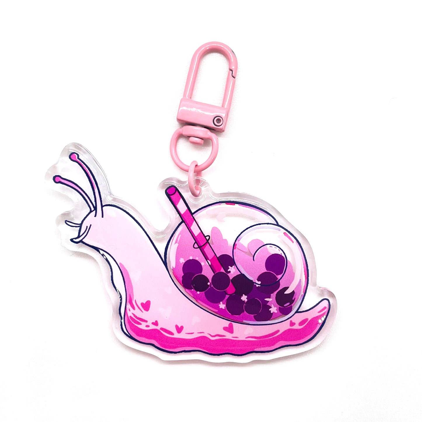 Boba Snail (Pink) Charm