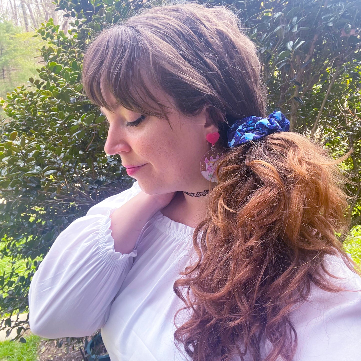 Scrunchie - Blue Gaming Dice