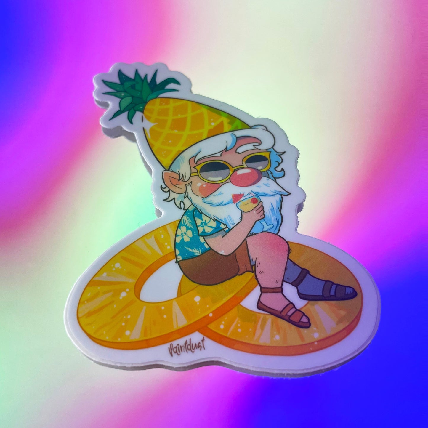 Pineapple Gnome Sticker