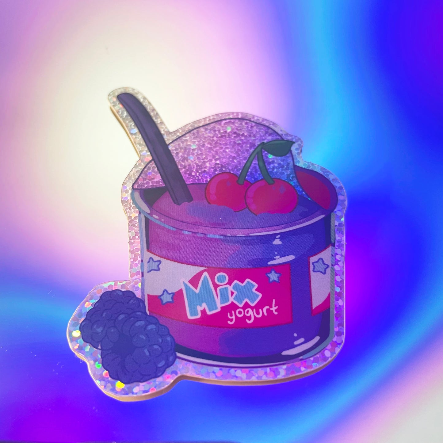 Mix Yogurt Sticker (Glitter Vinyl)