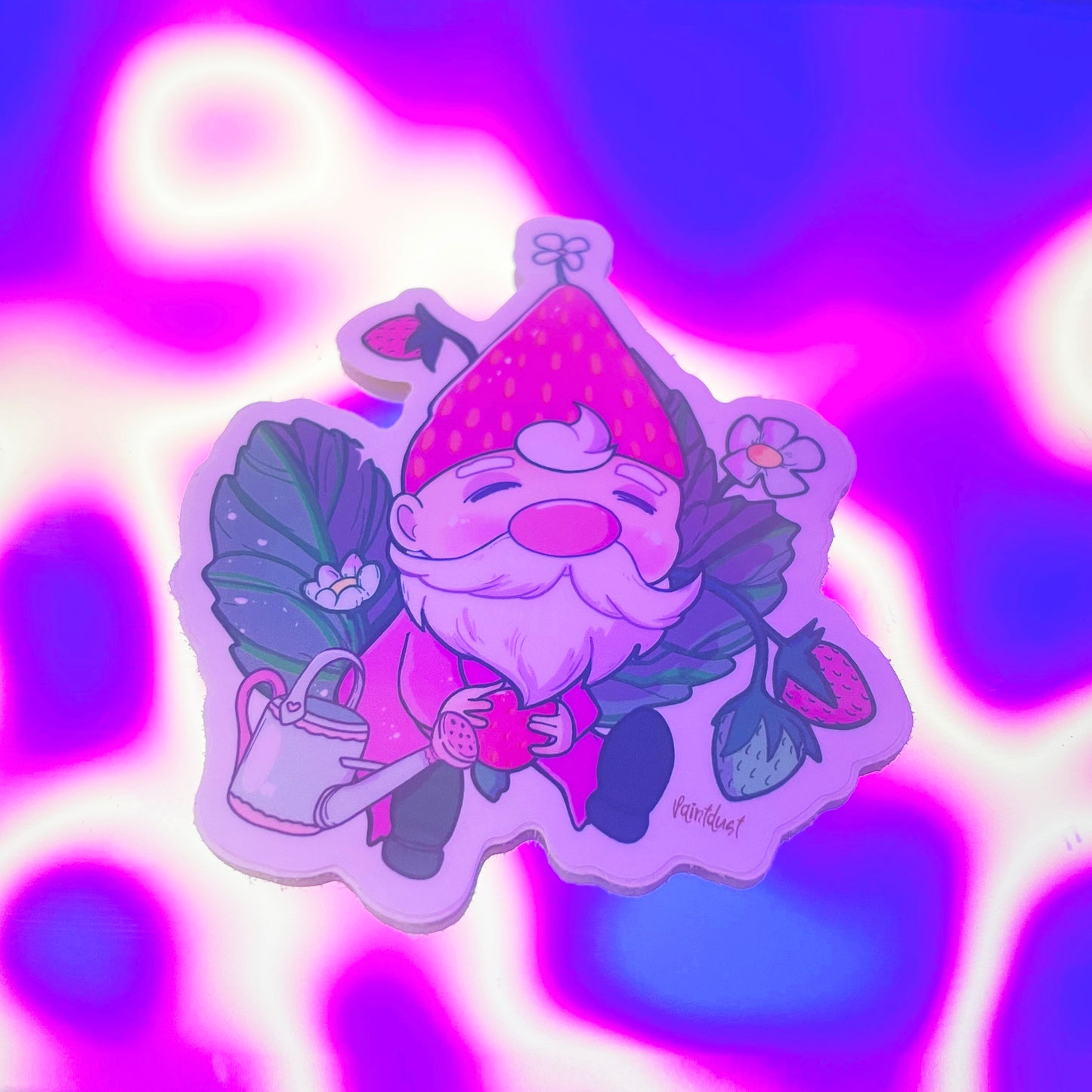 Strawberry Gnome Sticker