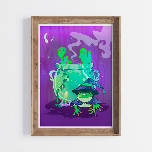 Froggy Potion Master 5x7 Art Print