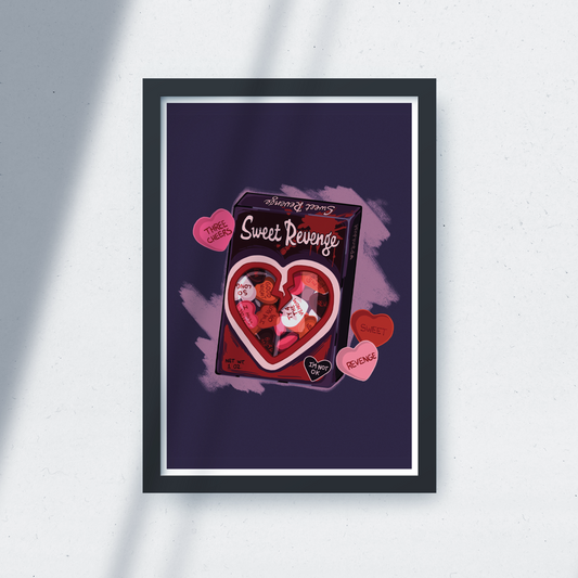 Sweet Revenge Hearts 5x7 Art Print