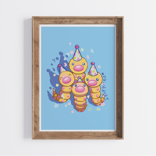 Weedle Party 5x7 Art Print