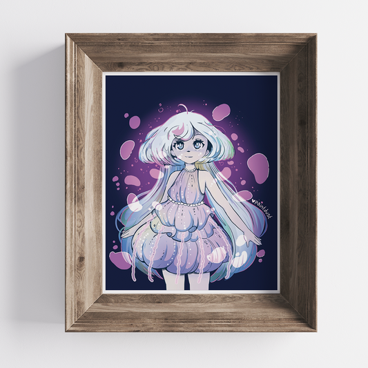Jellyfish Girl 8x10 Art Print