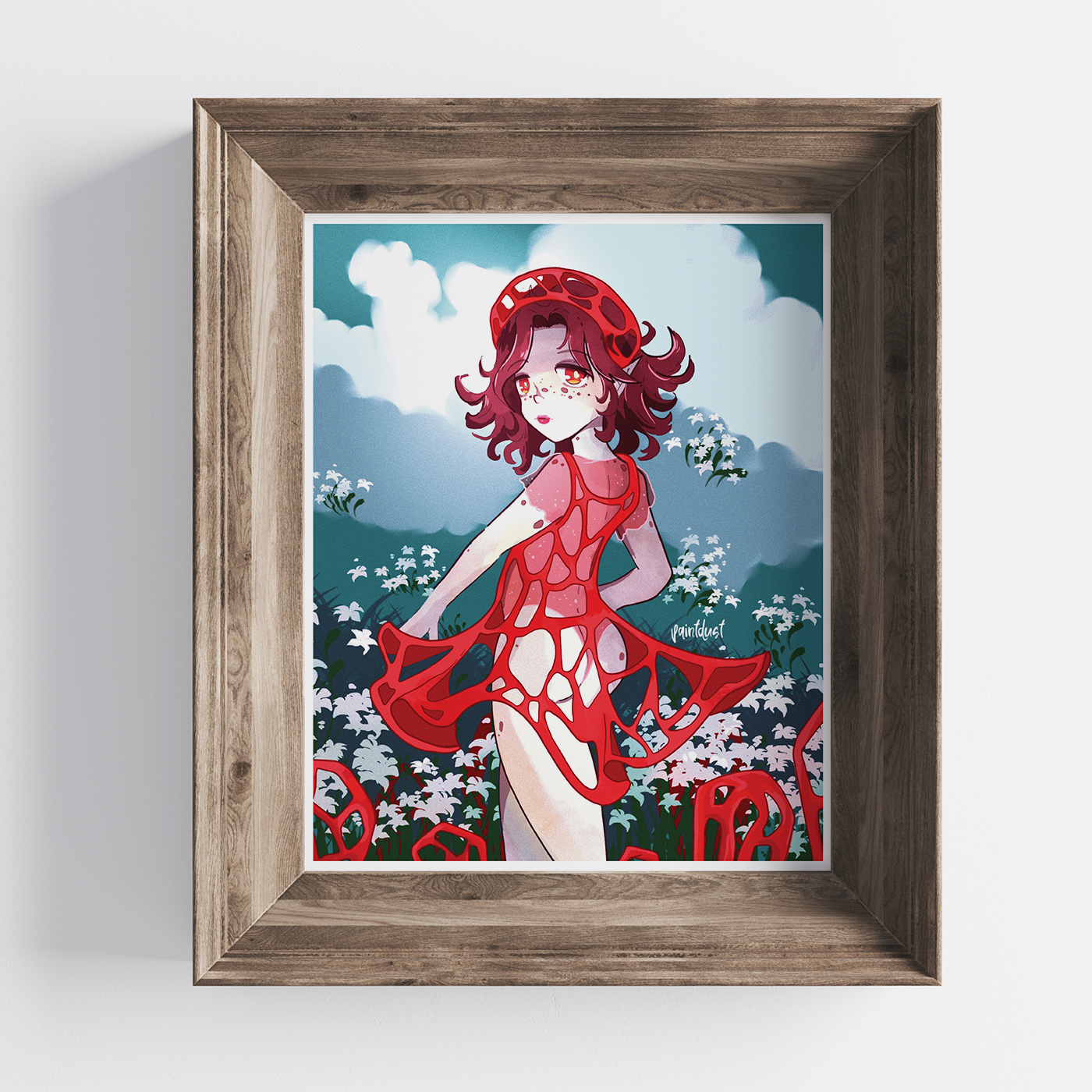 Clathus ruber Girl 8x10 Art Print