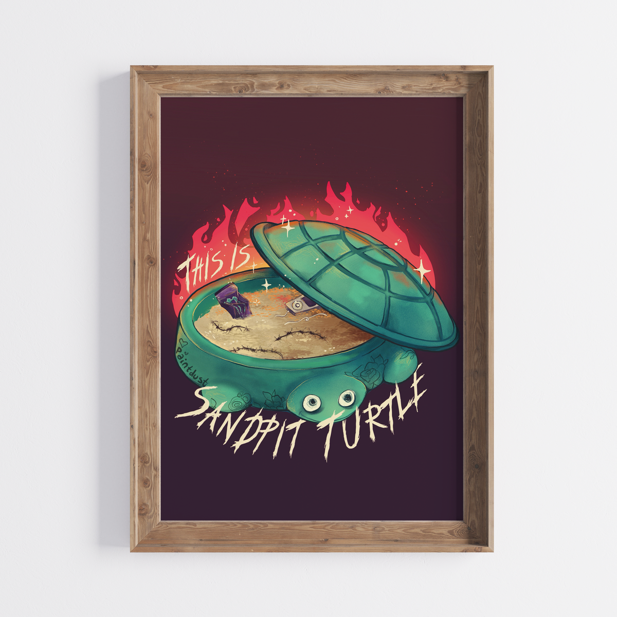Sand Pit Turtle 5x7 Art Print