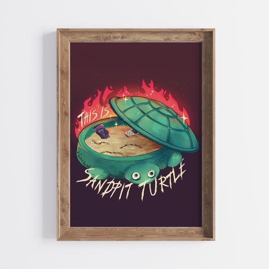 Sand Pit Turtle 5x7 Art Print