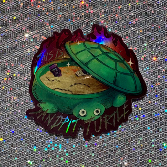 Sandpit Turtle Holo Sticker