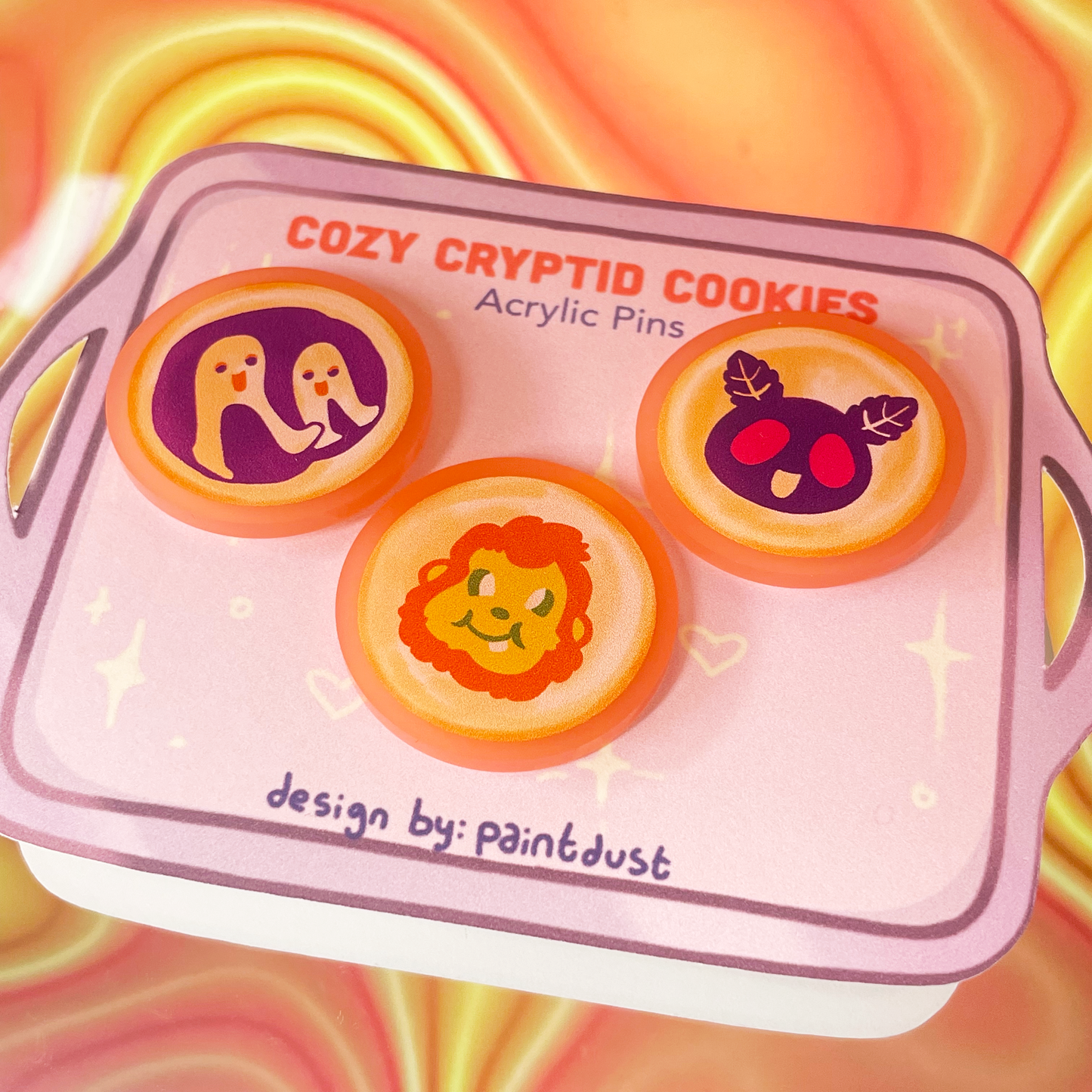 Cryptid Cookies Acrylic Pins