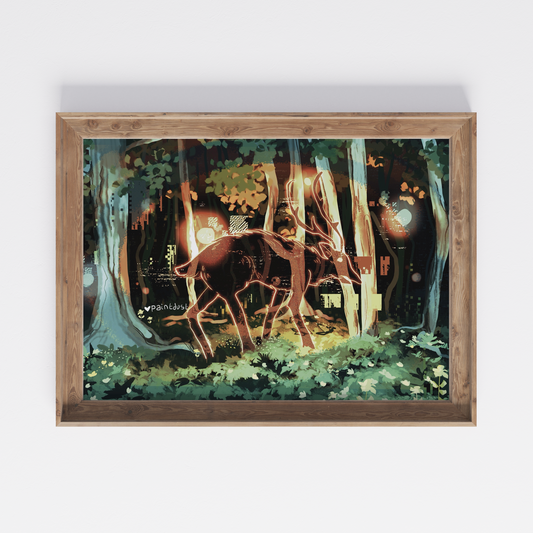 Glitch Deer 5x7 Art Print