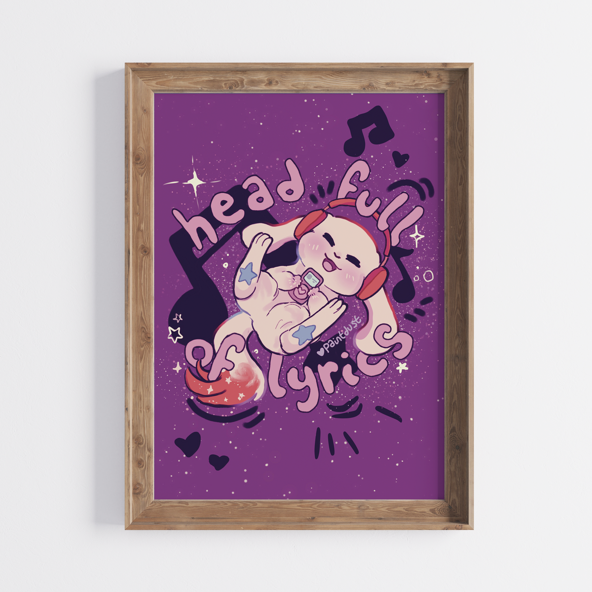 Head Full of Lyrics 5x7 Art Print