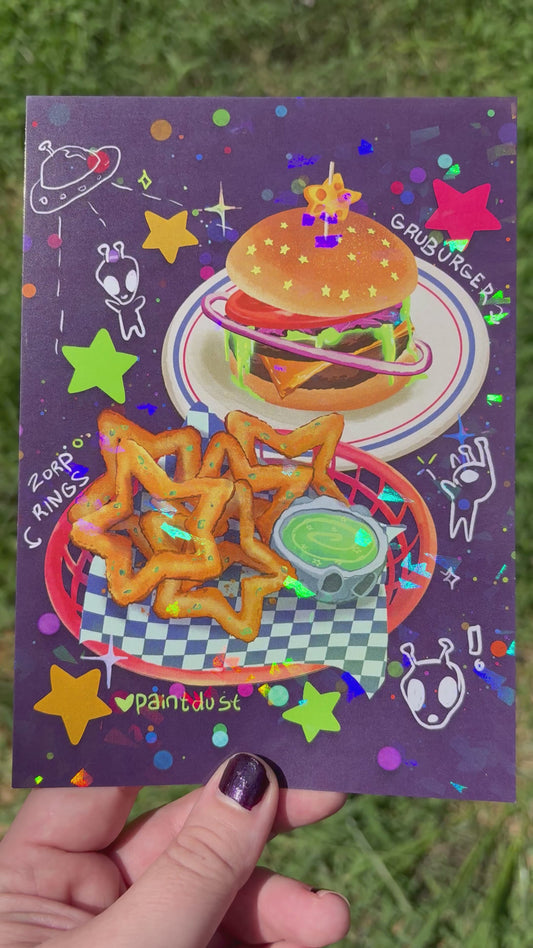Alien Foods 5x7 Sparkly Art Print