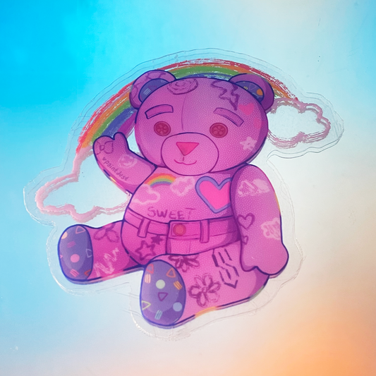 Scribble Bear Sticker