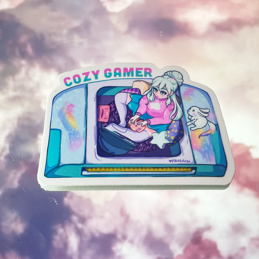 Cozy Gamer Cartridge Sticker