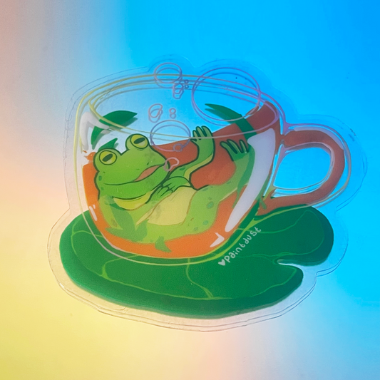 Froggy Tea Sticker