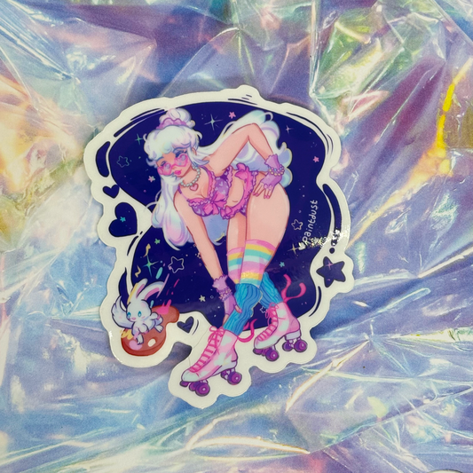 Rollerskating Dust Sticker